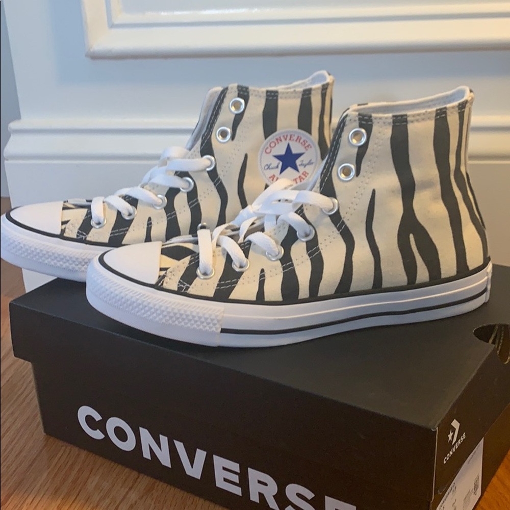 Zebra Print Converse High Tops